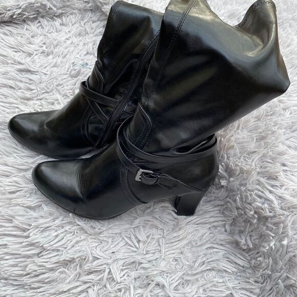 KIM ROGERS Jolie Women's 10M US Black Knee High Boots Faux Leather - Picture 1 of 16